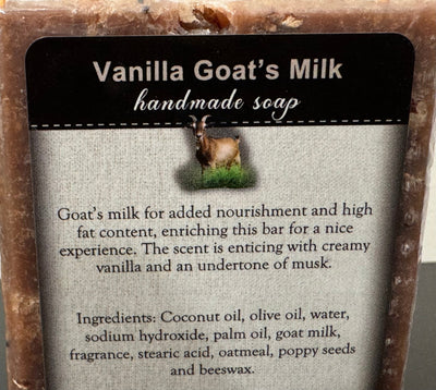 SoapVANILLA GOAT'S MILK BAR SOAP - Amish Handcrafted Creamy, Gentle & All - Naturalbar soaphand soapSaving Shepherd