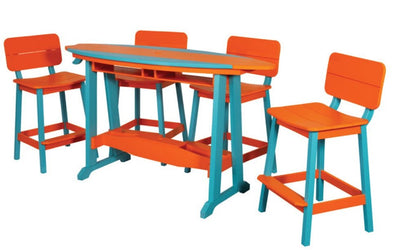 Table & Chairs6' SURFBOARD TABLE & 4 CHAIRS - 4 Season Poly Furniture SetbarbistroSaving Shepherd