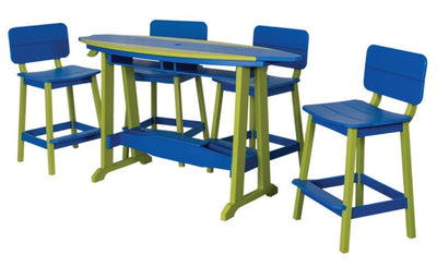 Table & Chairs6' SURFBOARD TABLE & 4 CHAIRS - 4 Season Poly Furniture SetbarbistroSaving Shepherd
