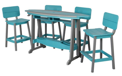 Table & Chairs6' SURFBOARD TABLE & 4 CHAIRS - 4 Season Poly Furniture SetbarbistroSaving Shepherd
