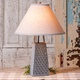 Table LampVintage Cheese Grater Lamp with Weathered Zinc Finish – Shade OptionsSaving Shepherd