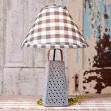 Table LampVintage Cheese Grater Lamp with Weathered Zinc Finish – Shade OptionsSaving Shepherd