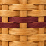 Troy Acres burgundy weaving color reference, flat wood splints