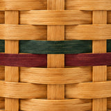 Troy Acres hunter burgundy weaving color reference, flat wood splints
