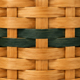 Troy Acres hunter green weaving color reference, flat wood splints