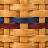Troy Acres navy burgundy weaving color reference, flat wood splints