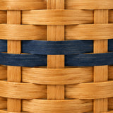 Troy Acres navy weaving color reference, flat wood splints