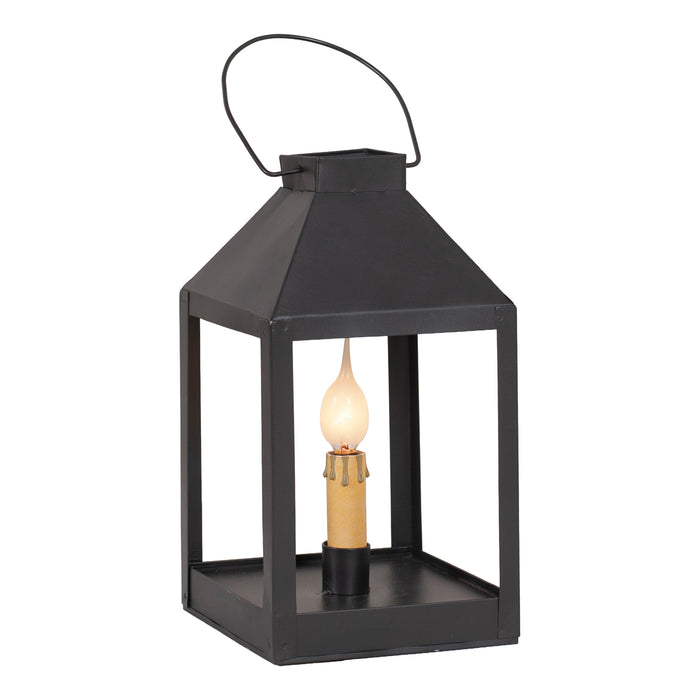 Square Table Lantern in Smokey Black