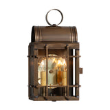 Carriage House Outdoor Wall Light in Solid Weathered Brass - 2 Light