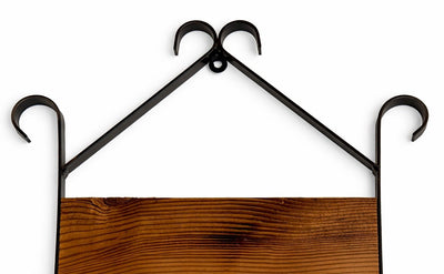 Wall HangerAMISH HANDMADE WALL MOUNT PLANTER STORAGE BOX – Iron & Mushroom Wood OrganizerSaving Shepherd