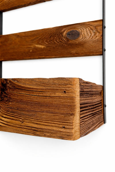 Wall HangerAMISH HANDMADE WALL MOUNT PLANTER STORAGE BOX – Iron & Mushroom Wood OrganizerSaving Shepherd