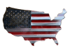 Wall Hangings, MirrorsUNITED STATES METAL FLAG - Amish Handcrafted American Flag in USA ShapeSaving Shepherd