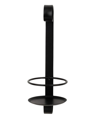 Wall SconceAMISH HAND FORGED WROUGHT IRON SCROLL SCONCE – Rustic Black Wall Jar Candle Holdersconcewall sconceSaving Shepherd