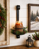 Wall SconceAMISH HAND FORGED WROUGHT IRON SCROLL SCONCE – Rustic Black Wall Jar Candle Holdersconcewall sconceSaving Shepherd