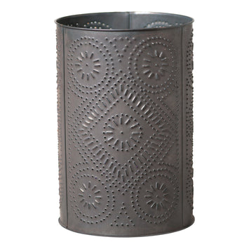 WastebasketDiamond Punched Tin Wastebasket — Kettle Black, Made in the USAbathroomcountry decorSaving Shepherd
