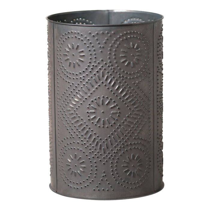 WastebasketDiamond Punched Tin Wastebasket — Kettle Black, Made in the USAbathroomcountry decorSaving Shepherd