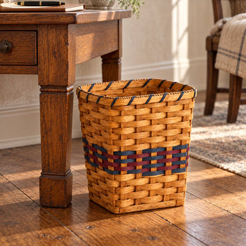 WastebasketSmall Wood-Splint Wastebasket | Amish MadeAmerican-HandcraftedAmish-HandwovenSaving Shepherd