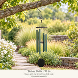 32-inch Tinker Belle chime shown with a 12-inch black tree-limb hook; chime sold separately.