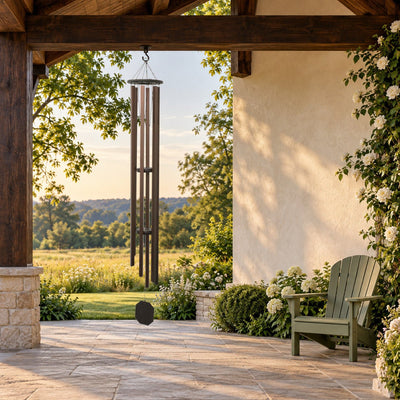 Grandfather Clock wind chime in the approved lifestyle setting