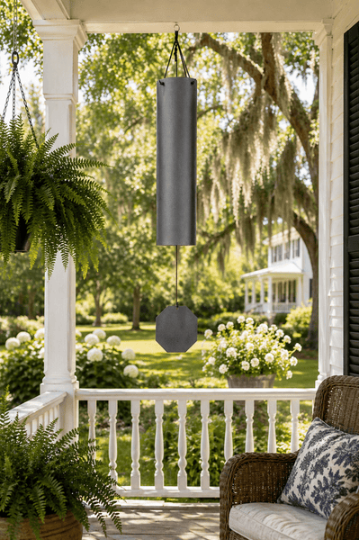 Wind ChimePRESCOTT BALLAD WIND CHIME - 37 inch Hammertone Slate Round ChimeschimeoutdoorSaving Shepherd