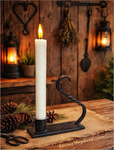 Window Sill Canlde HolderWINDOW SILL CANDLE HOLDER with TWISTED HANDLE - Solid Wrought Iron Metal Standcandlecandle holderSaving Shepherd