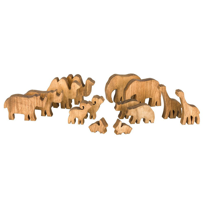 Wooden Animal FiguresNoah’s Ark Wooden Animal Set, 14 Pieces – Amish HandcraftedAmishchildrenSaving Shepherd