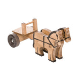 Wooden Farm ToysTwo-Horse Farm Cart Toy – Amish MadeAmishchildrenSaving Shepherd