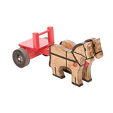 Wooden Farm ToysTwo-Horse Farm Cart Toy – Amish MadeAmishchildrenSaving Shepherd