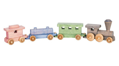 Wooden & Handcrafted Toys2' TOY TRAIN - Choo Choo Engine Cars & Caboose Handmade Wood ToyAmericaAmishSaving Shepherd