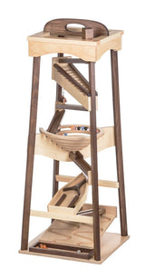 Wooden & Handcrafted Toys39-Inch Wooden Marble Pyramid with Glass Marbles – Amish HandcraftedchildrenchildrensSaving Shepherd