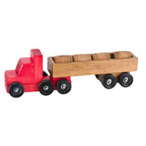 Wooden & Handcrafted ToysBARREL DELIVERY TRUCK - Wood Tractor Trailer with Cargo Load USAAmishchildrenSaving Shepherd