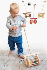 Wooden & Handcrafted ToysBLOCK ROLLER - Amish Handmade Solid Wood Push Learning Walker ToyblockschildrenSaving Shepherd