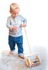 Wooden & Handcrafted ToysBLOCK ROLLER - Amish Handmade Solid Wood Push Learning Walker ToyblockschildrenSaving Shepherd