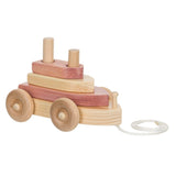 Wooden & Handcrafted ToysBOAT PULL TOY - Solid Wood with Stacking Hand - Eye Coordination BlocksboatchildrenSaving Shepherd