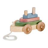 Wooden & Handcrafted ToysBOAT PULL TOY - Solid Wood with Stacking Hand - Eye Coordination BlocksboatchildrenSaving Shepherd