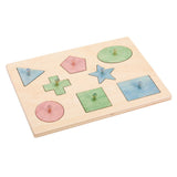 Wooden & Handcrafted ToysCLASSIC SHAPES - Amish Handmade Developmental Wood Jigsaw PuzzleSaving Shepherd