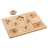 Wooden & Handcrafted ToysCLASSIC SHAPES - Amish Handmade Developmental Wood Jigsaw PuzzleSaving Shepherd