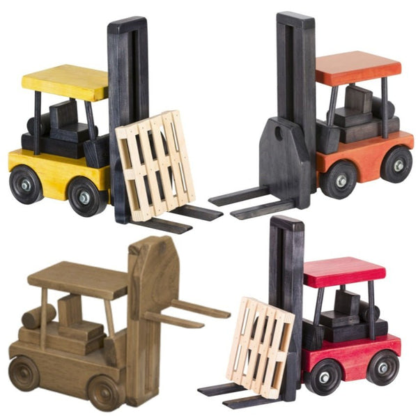 Wooden & Handcrafted ToysFORKLIFT with PALLET - Working Construction Amish Wood Toy TruckAmishchildrenSaving Shepherd