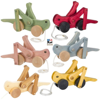 Wooden & Handcrafted ToysGRASSHOPPER PULL TOY - Solid Wood Handmade Toddler Walking ToychildrenchildrensSaving Shepherd