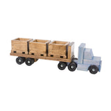 Wooden & Handcrafted ToysHANDMADE WOOD SKID TRUCK - Tractor Trailer with 3 Crates Pallets USAAmishchildrenSaving Shepherd