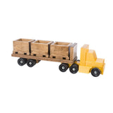 Wooden & Handcrafted ToysHANDMADE WOOD SKID TRUCK - Tractor Trailer with 3 Crates Pallets USAAmishchildrenSaving Shepherd