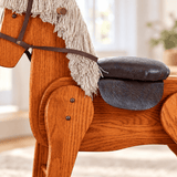 Wooden & Handcrafted ToysLarge Deluxe Wooden Rocking Horse with Leather Saddle – Amish Madechildrenchildren furnitureSaving Shepherd