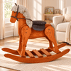 Wooden & Handcrafted ToysLarge Deluxe Wooden Rocking Horse with Leather Saddle – Amish Madechildrenchildren furnitureSaving Shepherd