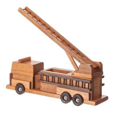 Wooden & Handcrafted ToysLarge Wooden Fire Engine with Working Ladders – Amish MadeAmishchildrenSaving Shepherd