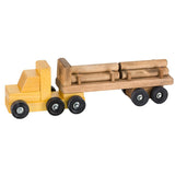 Wooden & Handcrafted ToysLOG TRACTOR TRAILER TRUCK - Amish Handmade Wood Toy with LogsAmishchildrenSaving Shepherd