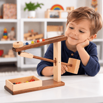 Wooden & Handcrafted ToysMARBLE MACHINE - Working Mechanical Wood Toy Amish Handmade Gamechildrenmazes racesSaving Shepherd