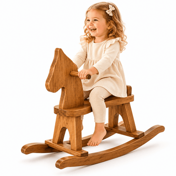 Wooden & Handcrafted ToysTODDLER ROCKING HORSE - Amish Handcrafted Wood Rocker Toy in HARVEST FINISHchildchildrenSaving Shepherd