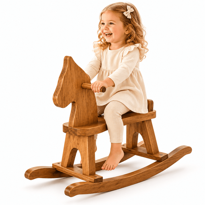 Wooden & Handcrafted ToysTODDLER ROCKING HORSE - Amish Handcrafted Wood Rocker Toy in HARVEST FINISHchildchildrenSaving Shepherd