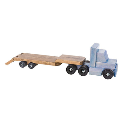 Wooden & Handcrafted ToysWooden Lowboy Truck & Trailer with Loading Ramps – Amish MadeAmishchildrenSaving Shepherd