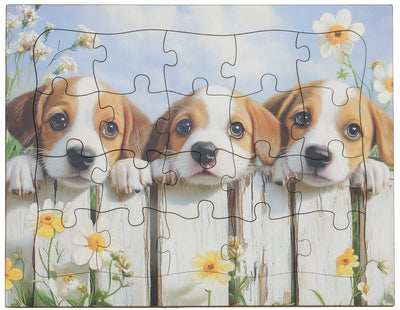 Wooden PuzzlesAnimal Scene Wooden Puzzle, 20 Pieces – Amish MadeAmishchildrenSaving Shepherd